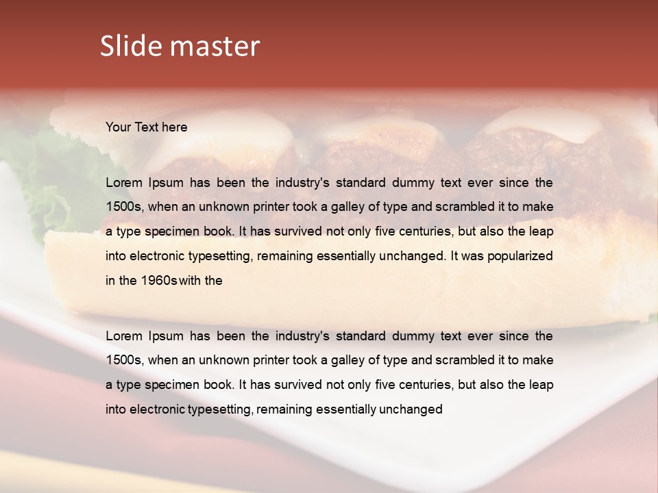 Meatballs Sandwich Aromatic Italian Recipe Perfect And Exquisite PowerPoint Template