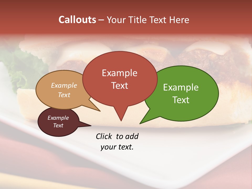 Meatballs Sandwich Aromatic Italian Recipe Perfect And Exquisite PowerPoint Template