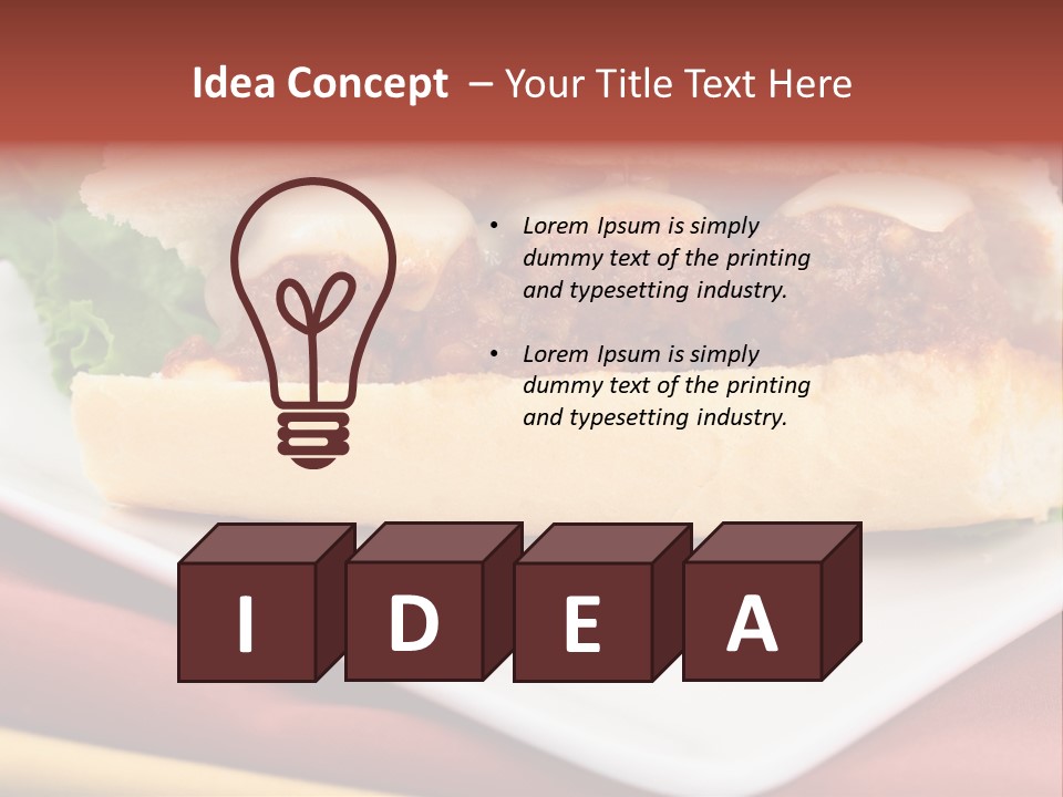 Meatballs Sandwich Aromatic Italian Recipe Perfect And Exquisite PowerPoint Template