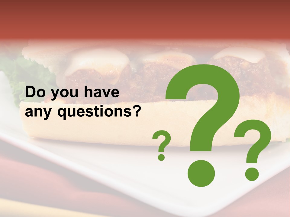 Meatballs Sandwich Aromatic Italian Recipe Perfect And Exquisite PowerPoint Template