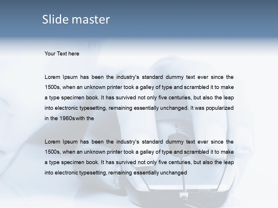 A Person Holding A Computer Mouse In Their Hand PowerPoint Template