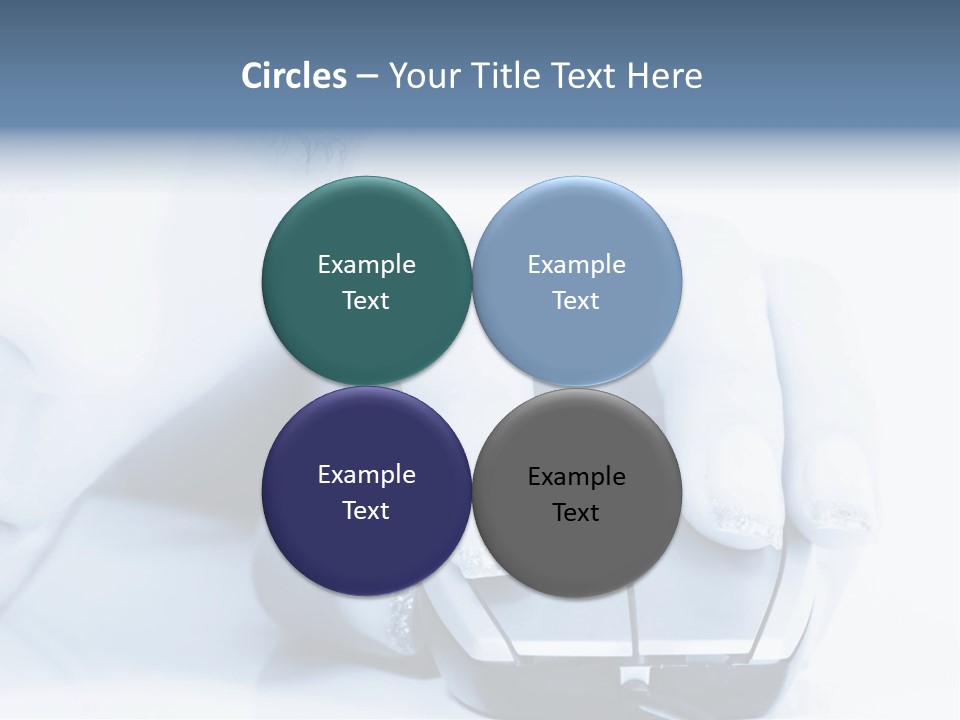 A Person Holding A Computer Mouse In Their Hand PowerPoint Template