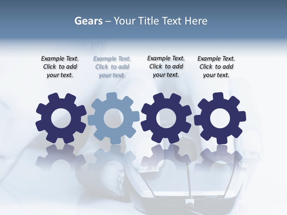 A Person Holding A Computer Mouse In Their Hand PowerPoint Template