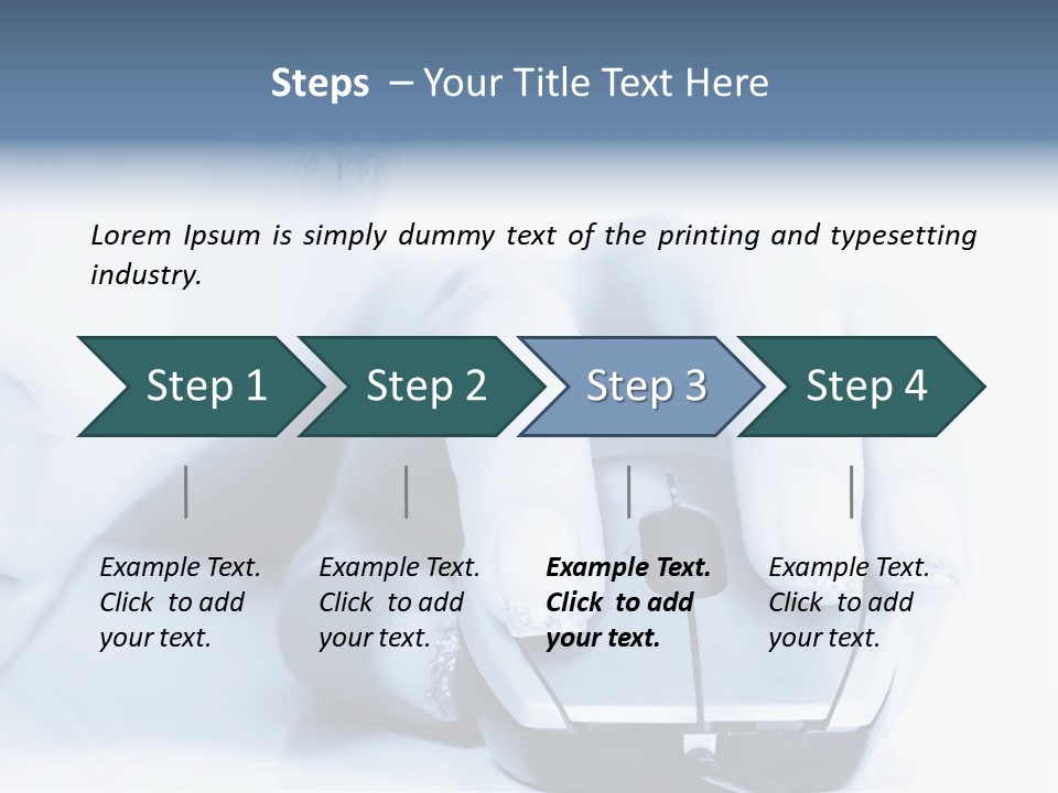 A Person Holding A Computer Mouse In Their Hand PowerPoint Template