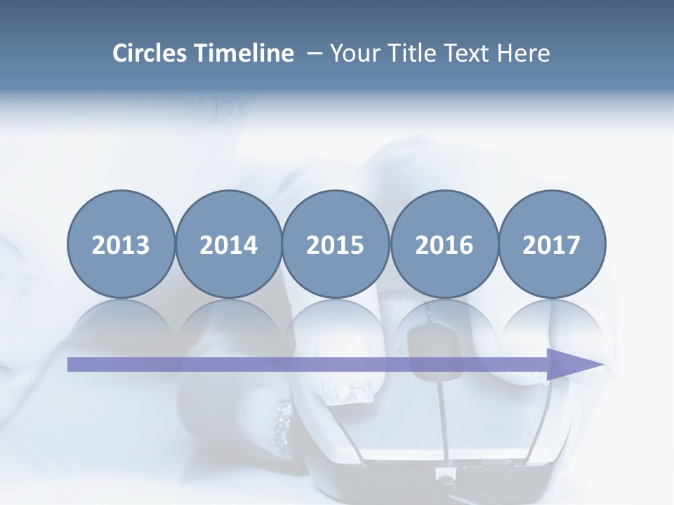 A Person Holding A Computer Mouse In Their Hand PowerPoint Template