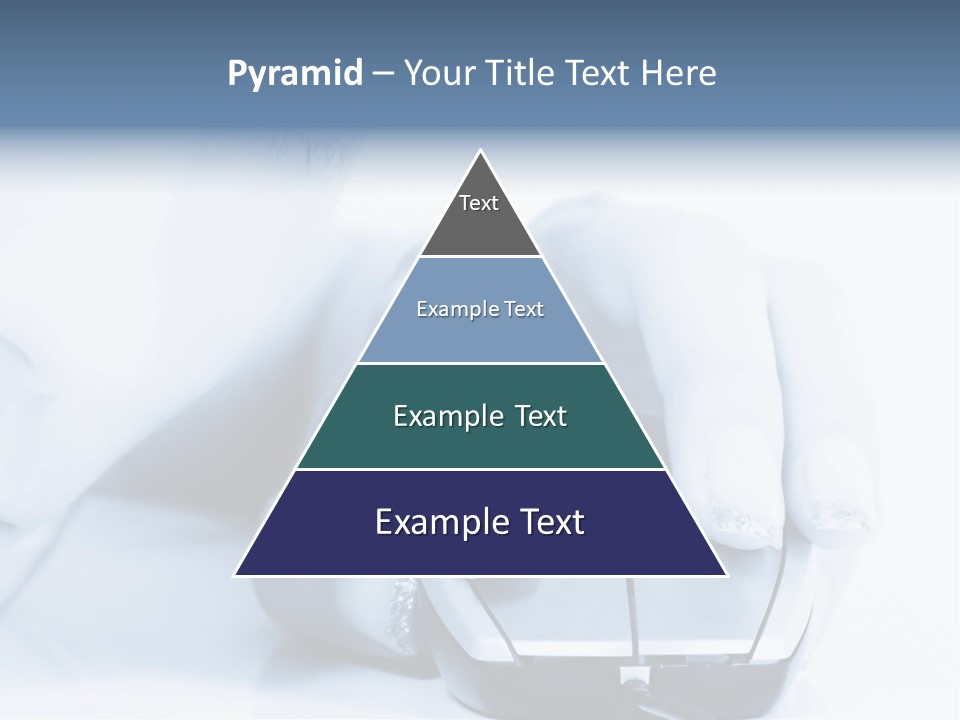 A Person Holding A Computer Mouse In Their Hand PowerPoint Template