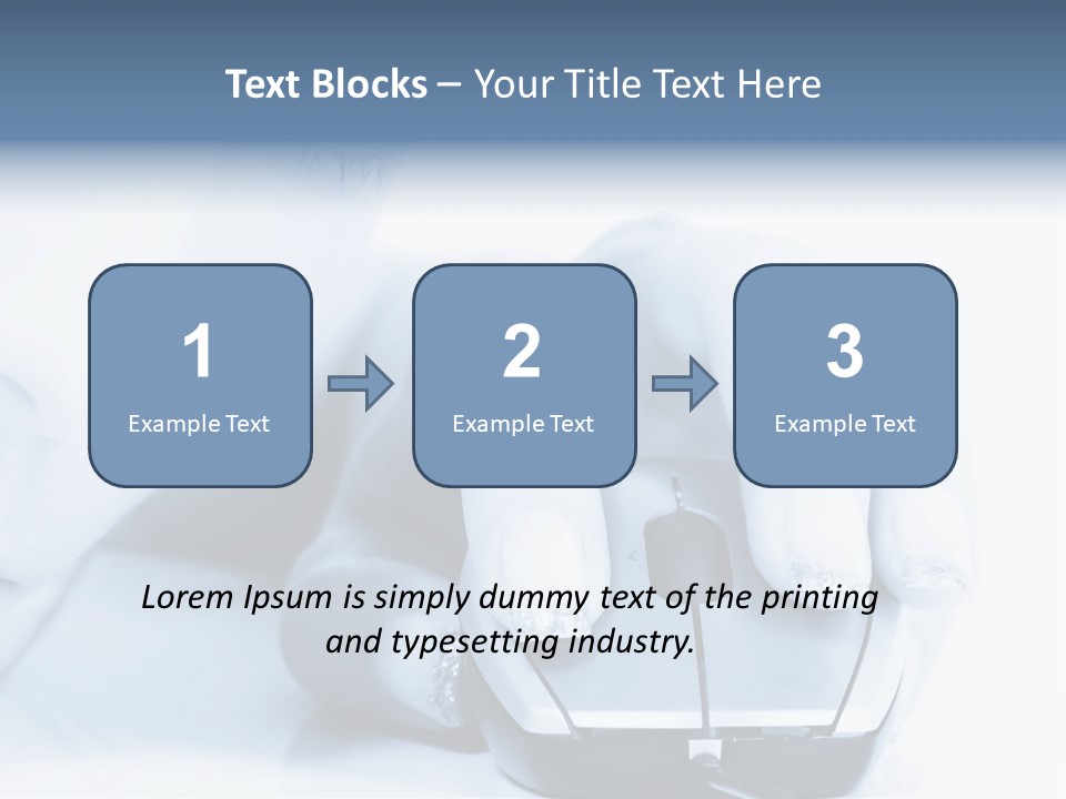 A Person Holding A Computer Mouse In Their Hand PowerPoint Template