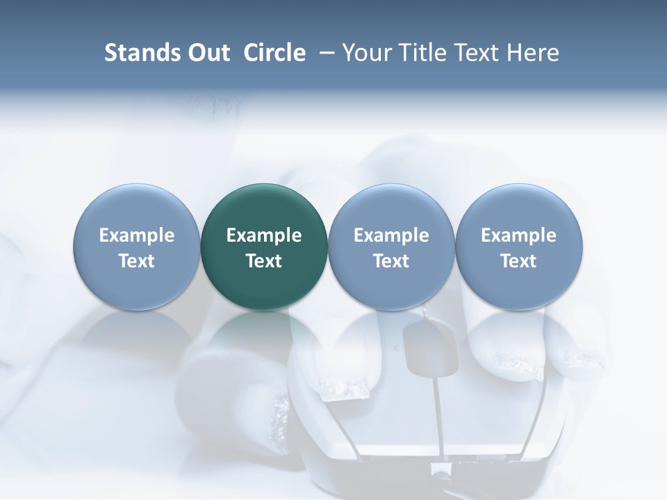 A Person Holding A Computer Mouse In Their Hand PowerPoint Template