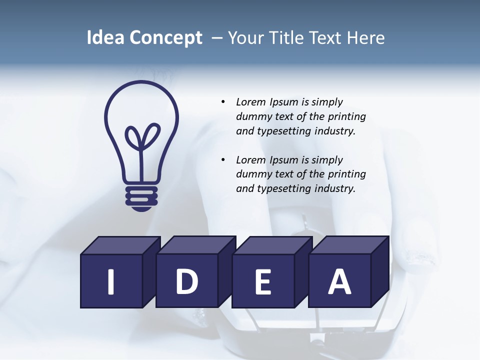 A Person Holding A Computer Mouse In Their Hand PowerPoint Template