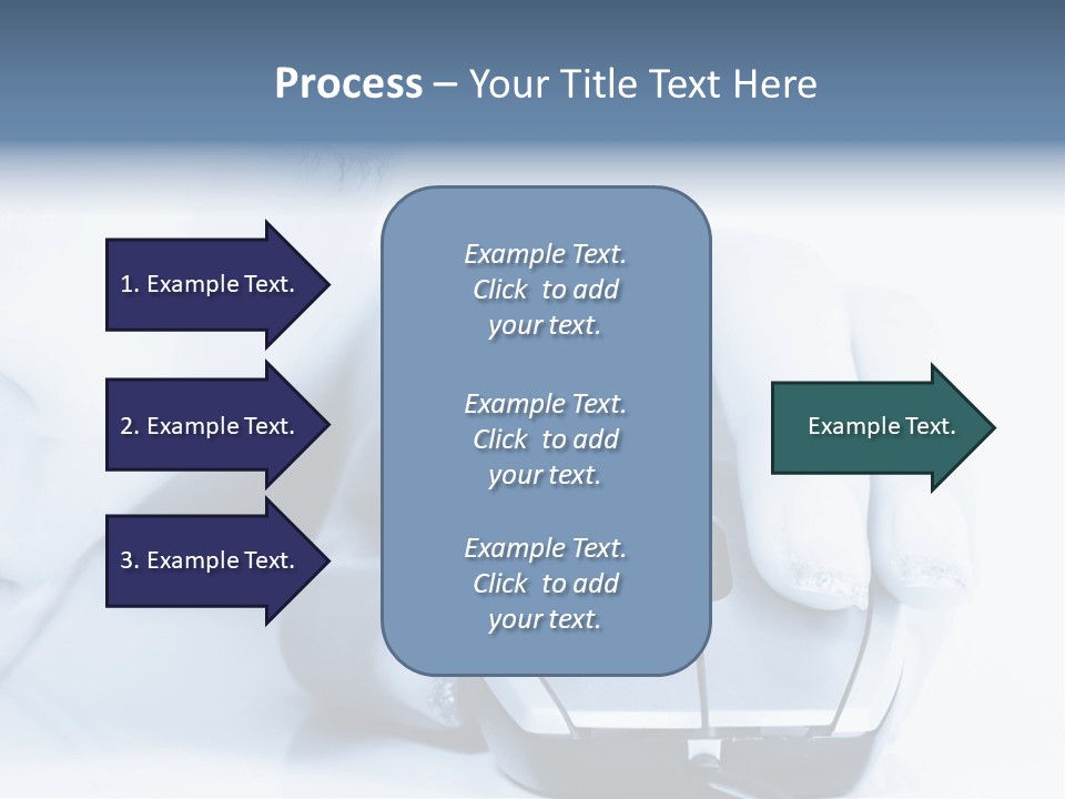 A Person Holding A Computer Mouse In Their Hand PowerPoint Template