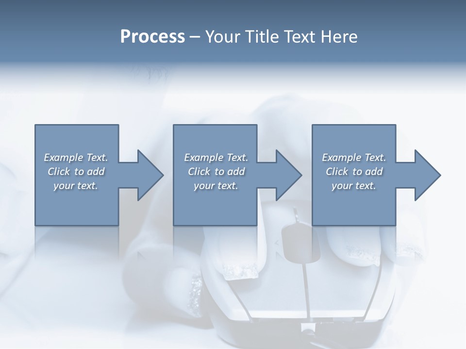 A Person Holding A Computer Mouse In Their Hand PowerPoint Template