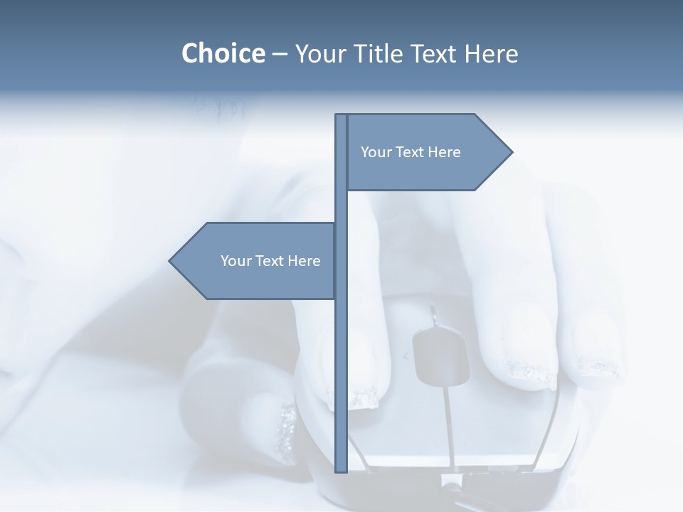 A Person Holding A Computer Mouse In Their Hand PowerPoint Template