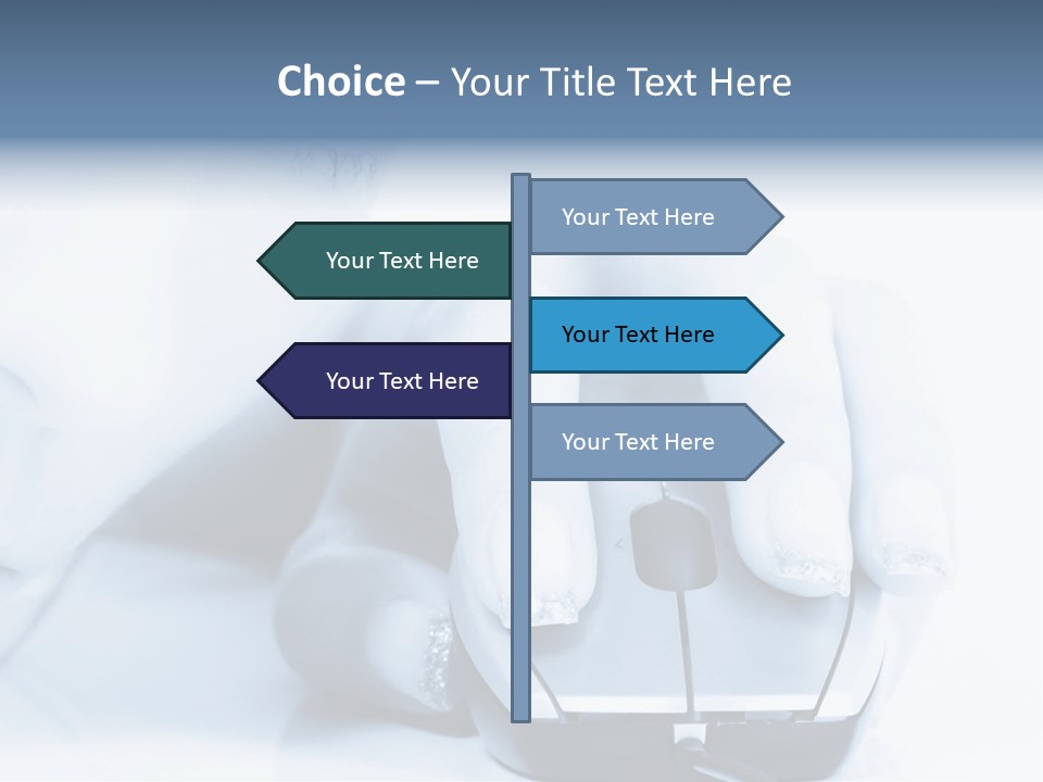 A Person Holding A Computer Mouse In Their Hand PowerPoint Template
