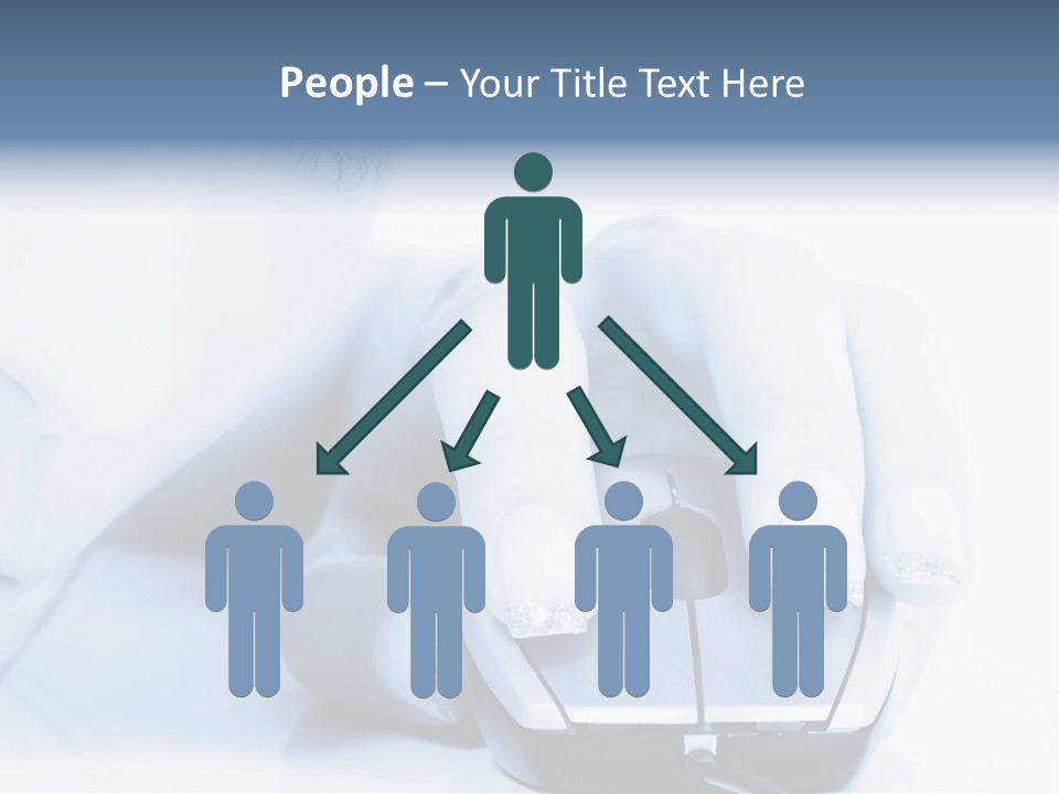 A Person Holding A Computer Mouse In Their Hand PowerPoint Template