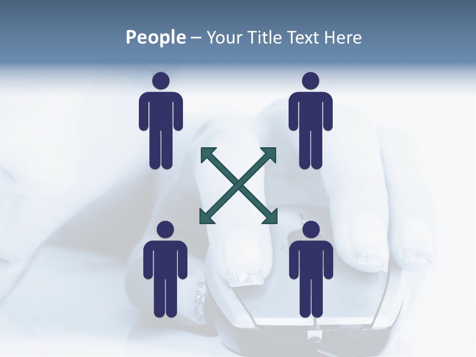 A Person Holding A Computer Mouse In Their Hand PowerPoint Template