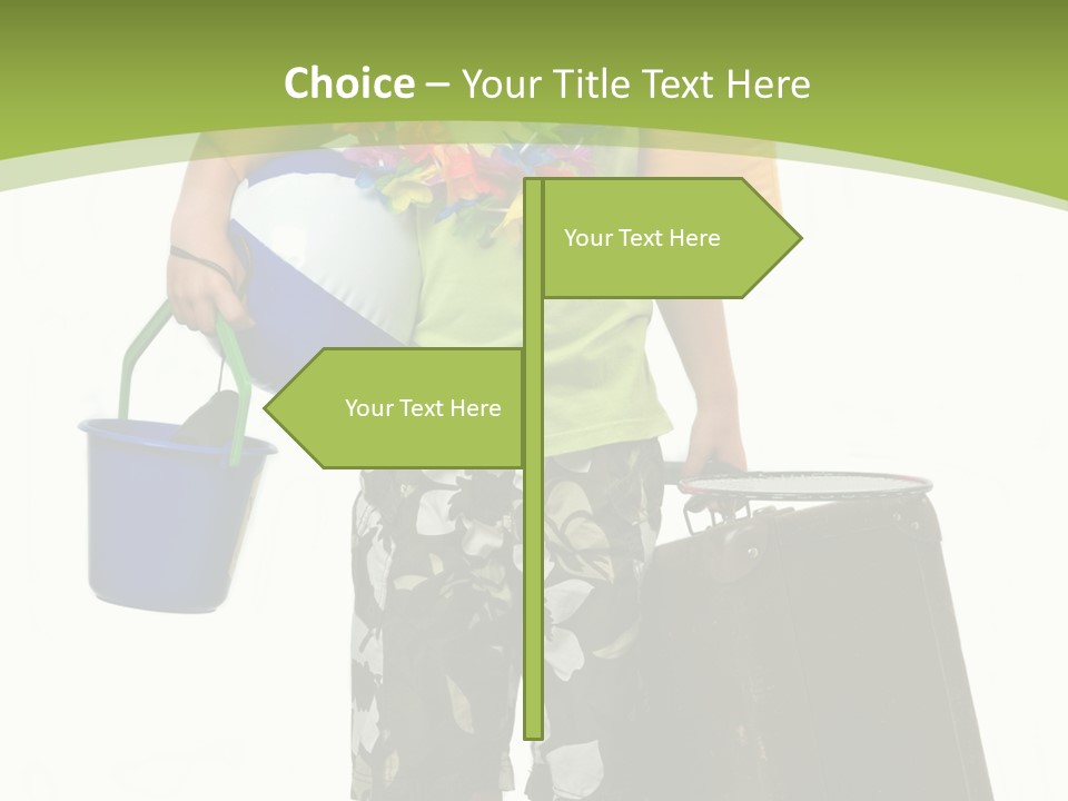 This Boy Is Ready To Go On Summer Vacation. PowerPoint Template