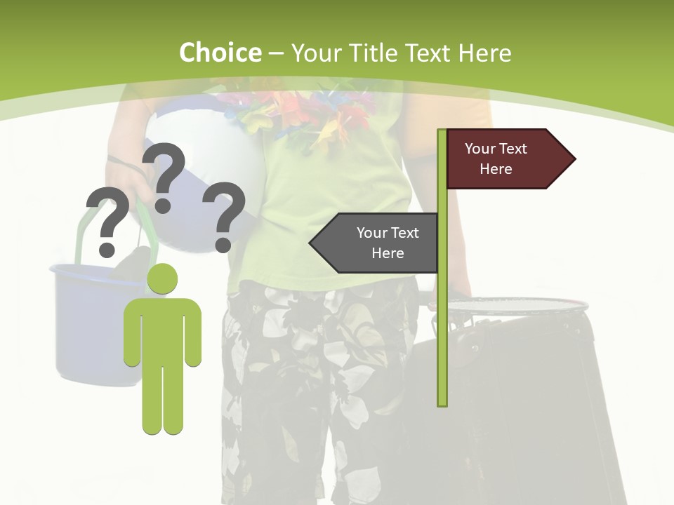 This Boy Is Ready To Go On Summer Vacation. PowerPoint Template