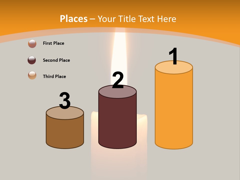 A Lit Candle With A Black Background PowerPoint Template