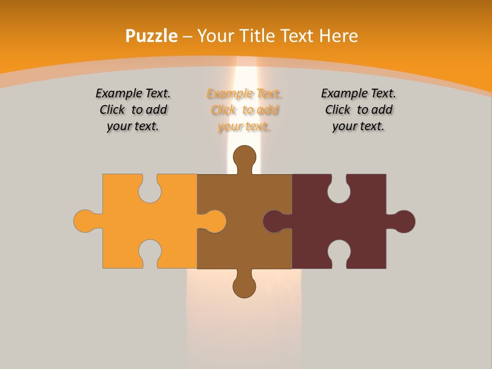 A Lit Candle With A Black Background PowerPoint Template