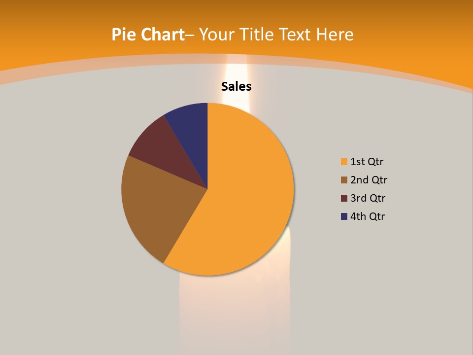 A Lit Candle With A Black Background PowerPoint Template