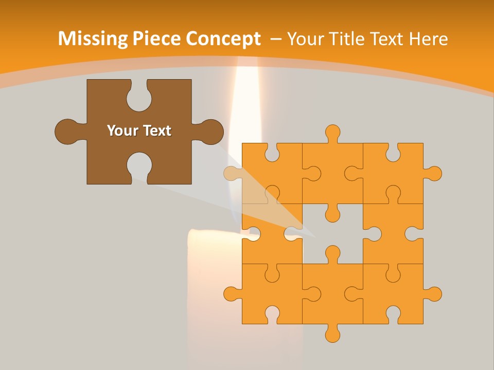 A Lit Candle With A Black Background PowerPoint Template