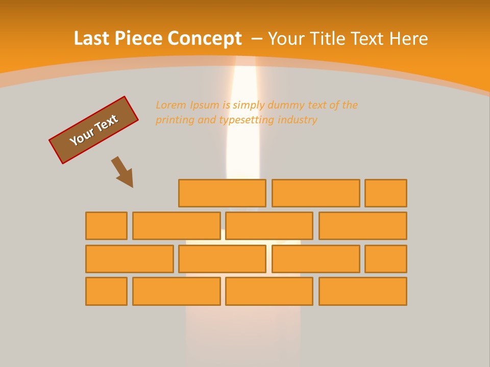 A Lit Candle With A Black Background PowerPoint Template