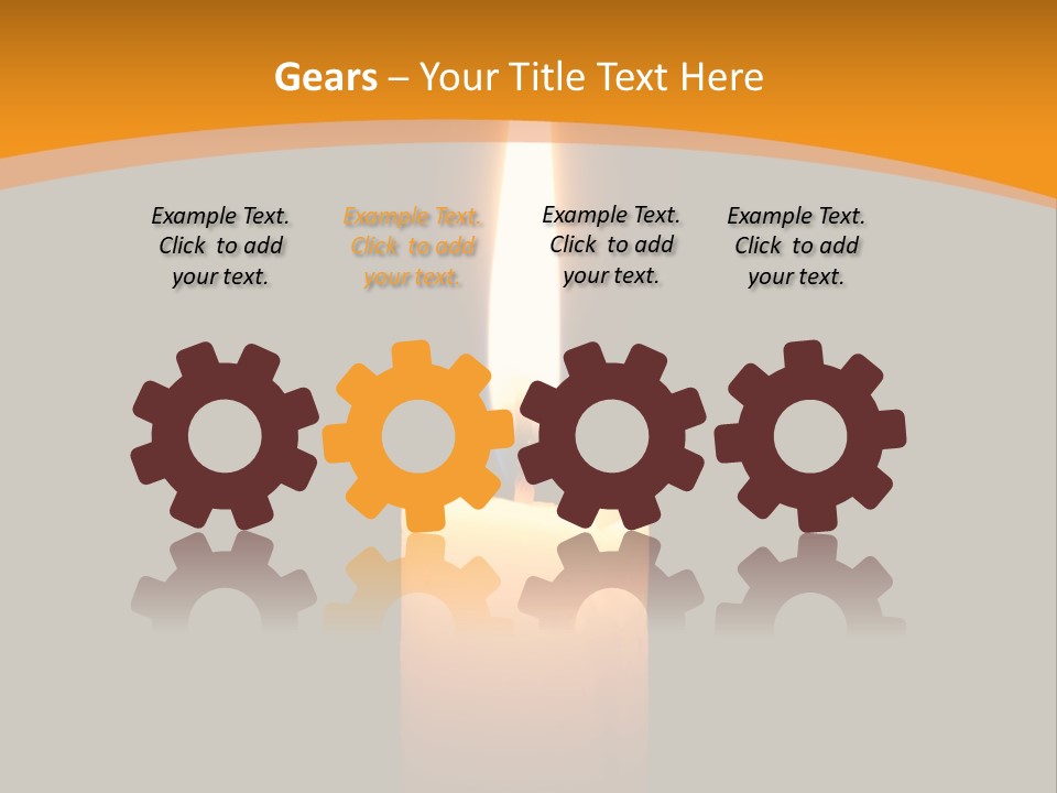 A Lit Candle With A Black Background PowerPoint Template