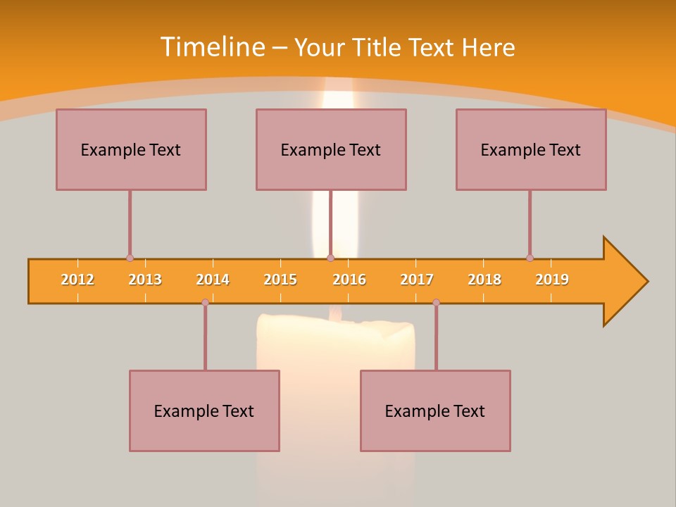 A Lit Candle With A Black Background PowerPoint Template