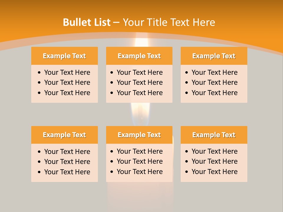 A Lit Candle With A Black Background PowerPoint Template