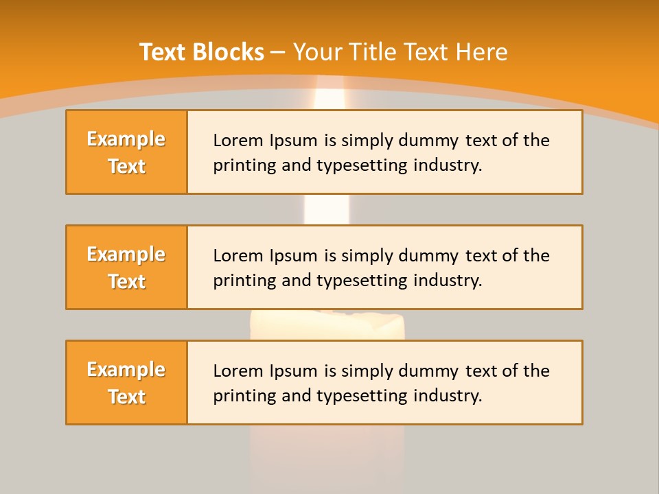 A Lit Candle With A Black Background PowerPoint Template