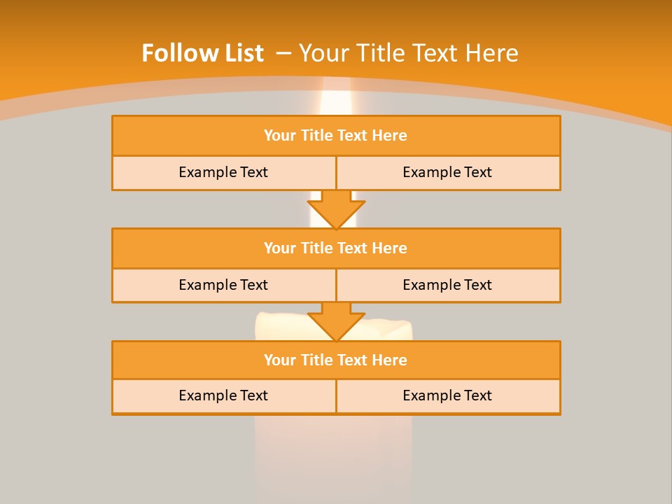 A Lit Candle With A Black Background PowerPoint Template