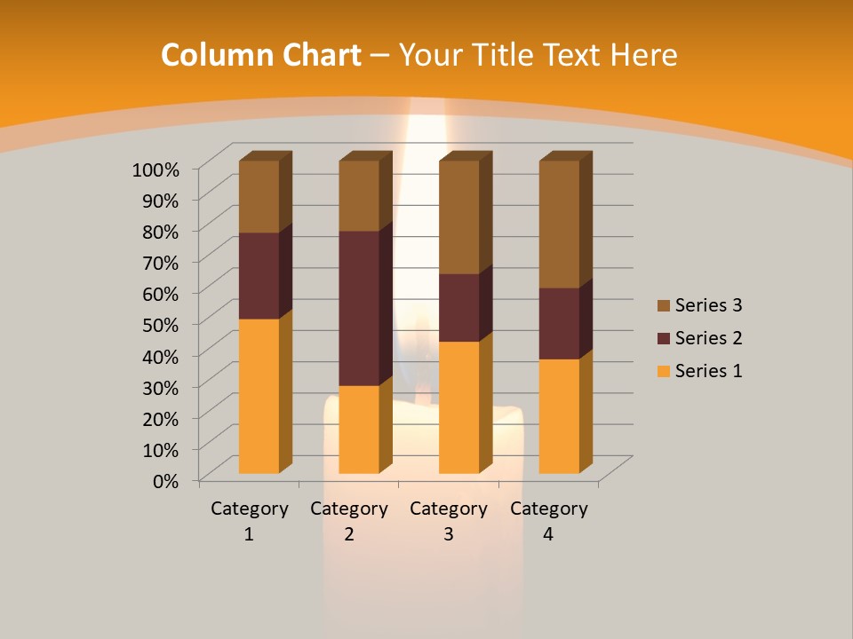 A Lit Candle With A Black Background PowerPoint Template