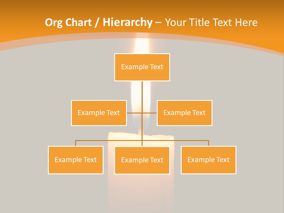 A Lit Candle With A Black Background PowerPoint Template