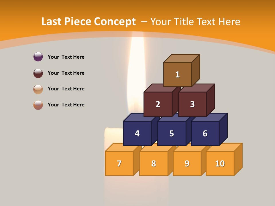 A Lit Candle With A Black Background PowerPoint Template