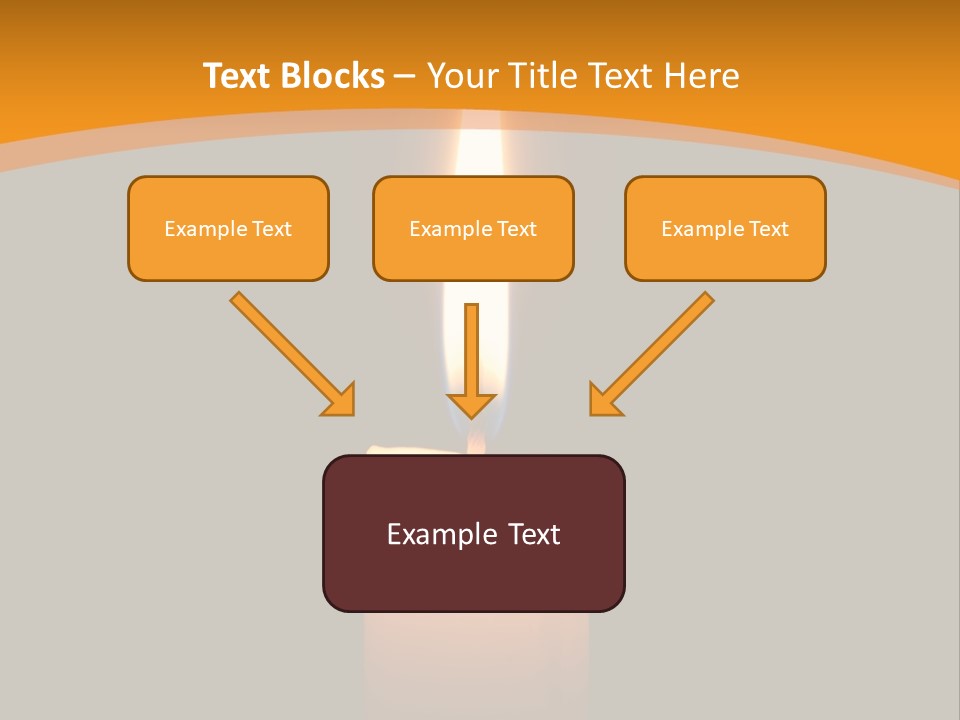 A Lit Candle With A Black Background PowerPoint Template