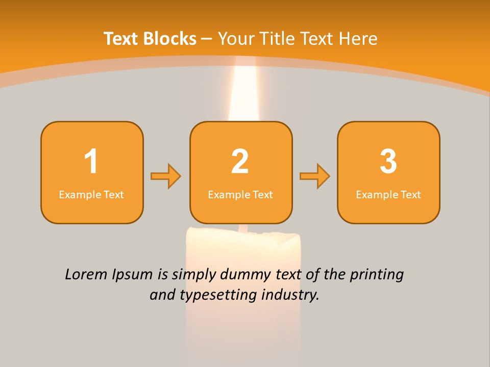 A Lit Candle With A Black Background PowerPoint Template