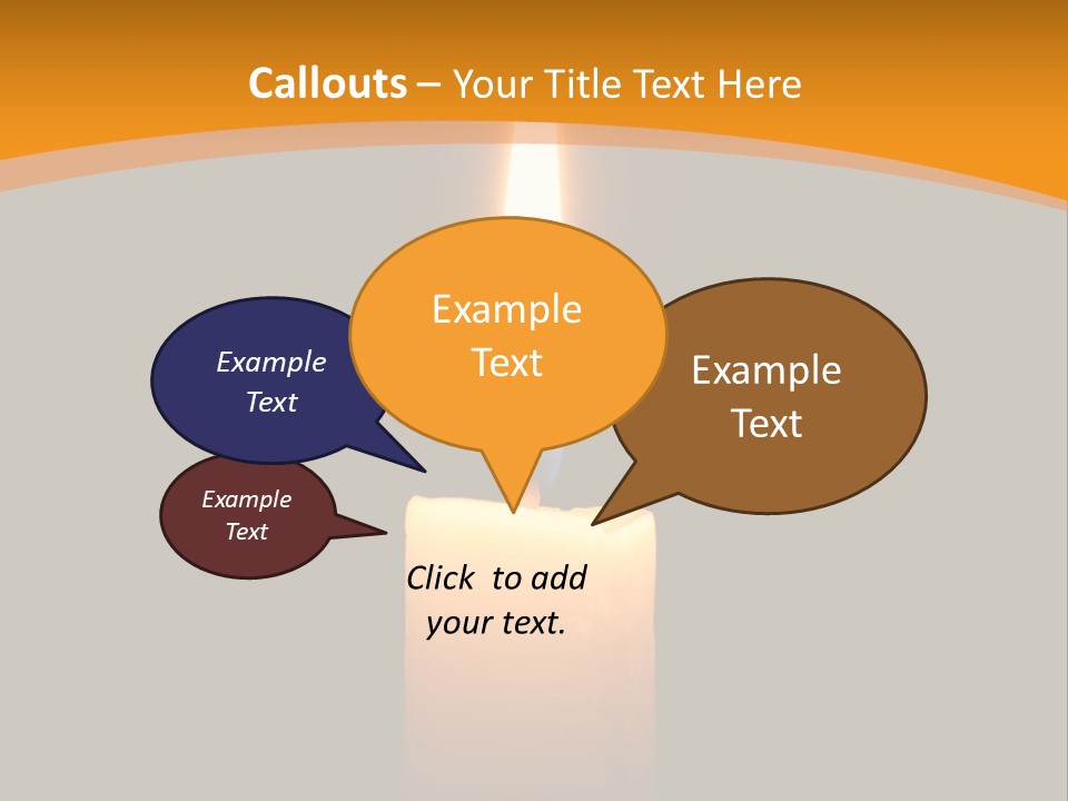 A Lit Candle With A Black Background PowerPoint Template