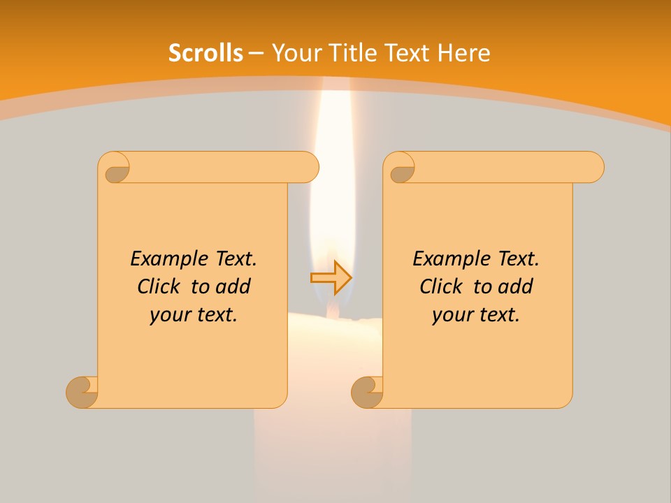 A Lit Candle With A Black Background PowerPoint Template