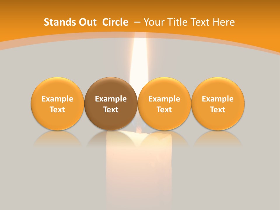 A Lit Candle With A Black Background PowerPoint Template