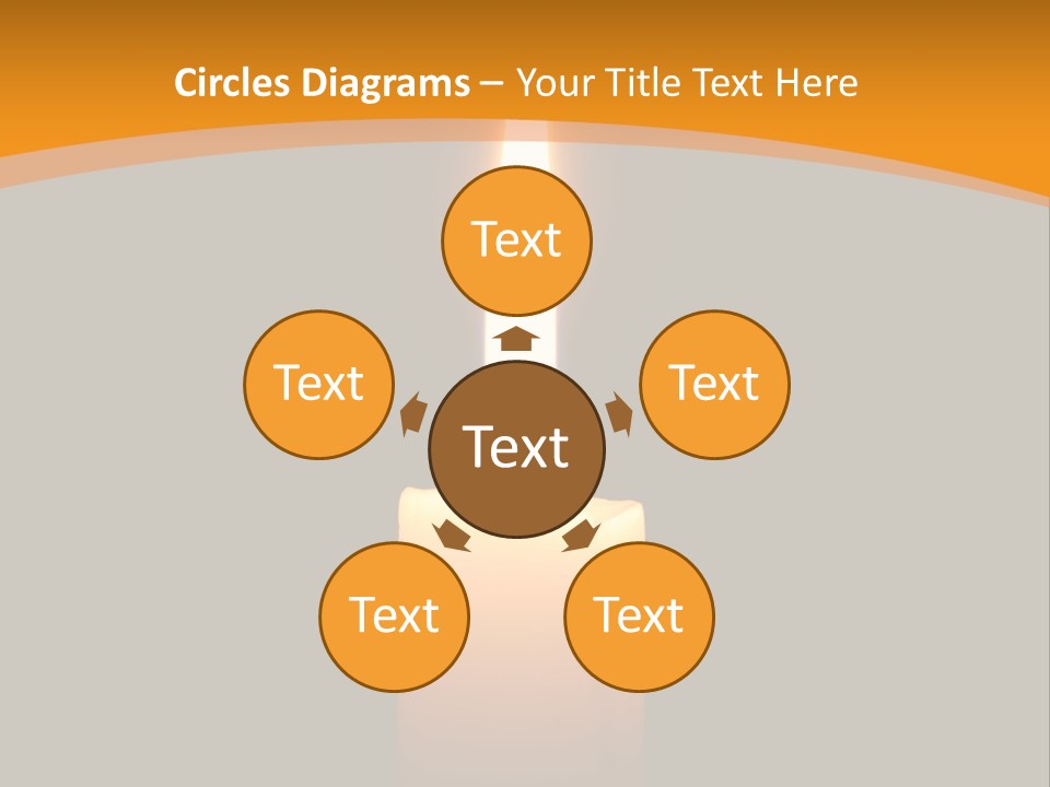 A Lit Candle With A Black Background PowerPoint Template