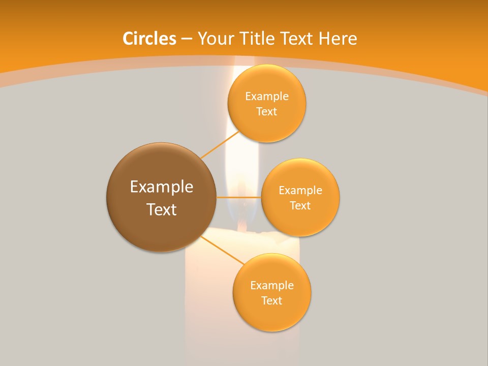 A Lit Candle With A Black Background PowerPoint Template