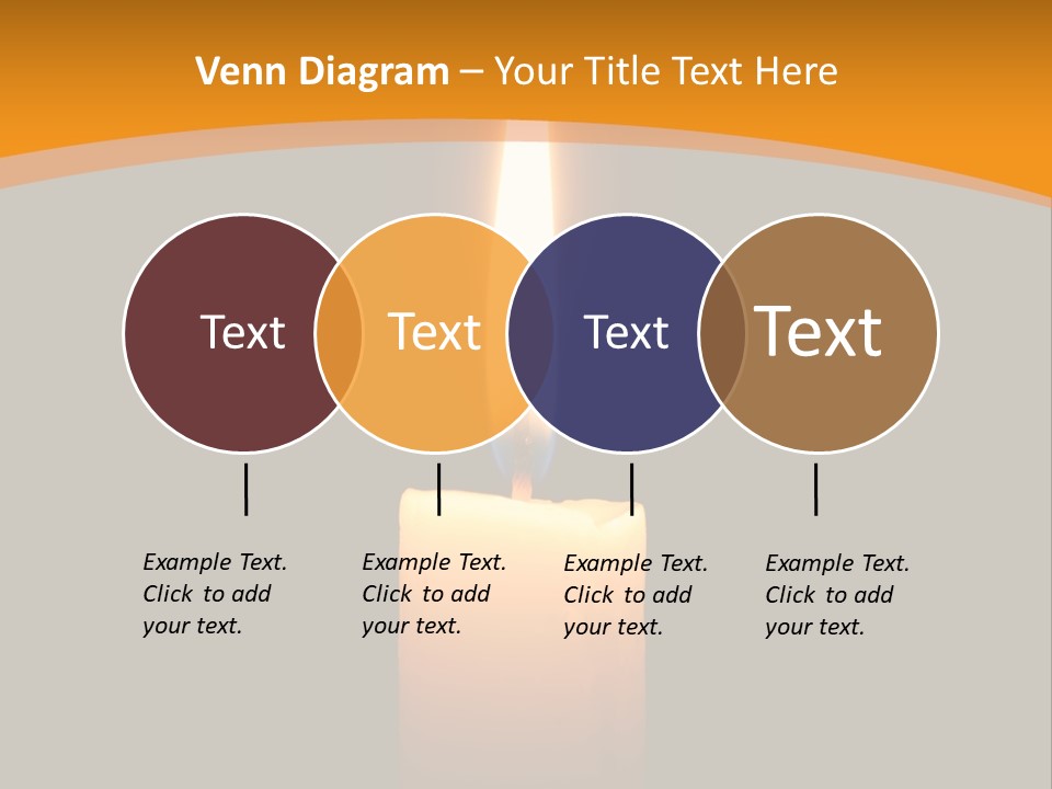 A Lit Candle With A Black Background PowerPoint Template