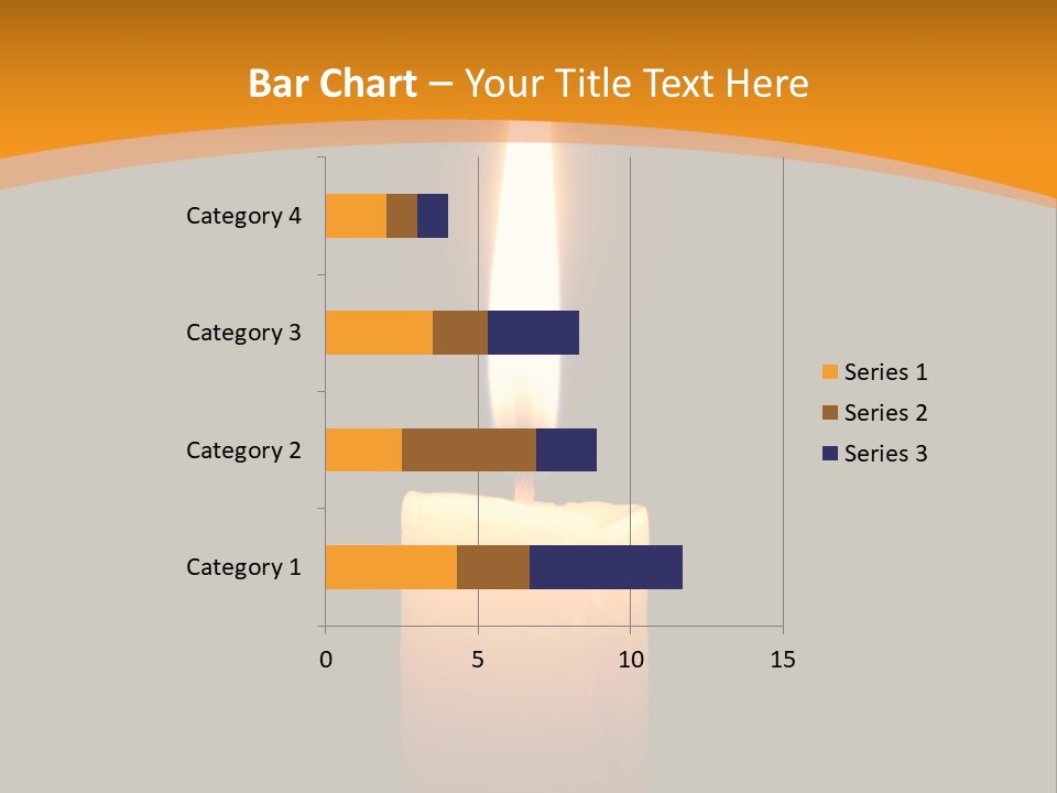 A Lit Candle With A Black Background PowerPoint Template