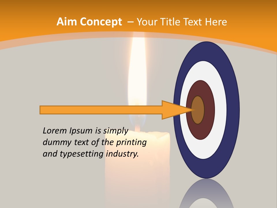 A Lit Candle With A Black Background PowerPoint Template