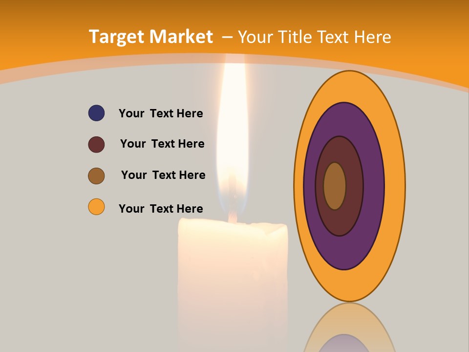 A Lit Candle With A Black Background PowerPoint Template