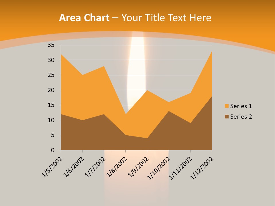 A Lit Candle With A Black Background PowerPoint Template