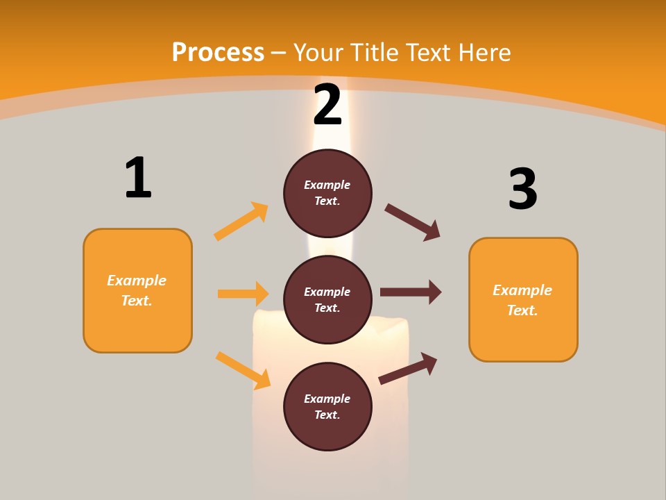 A Lit Candle With A Black Background PowerPoint Template