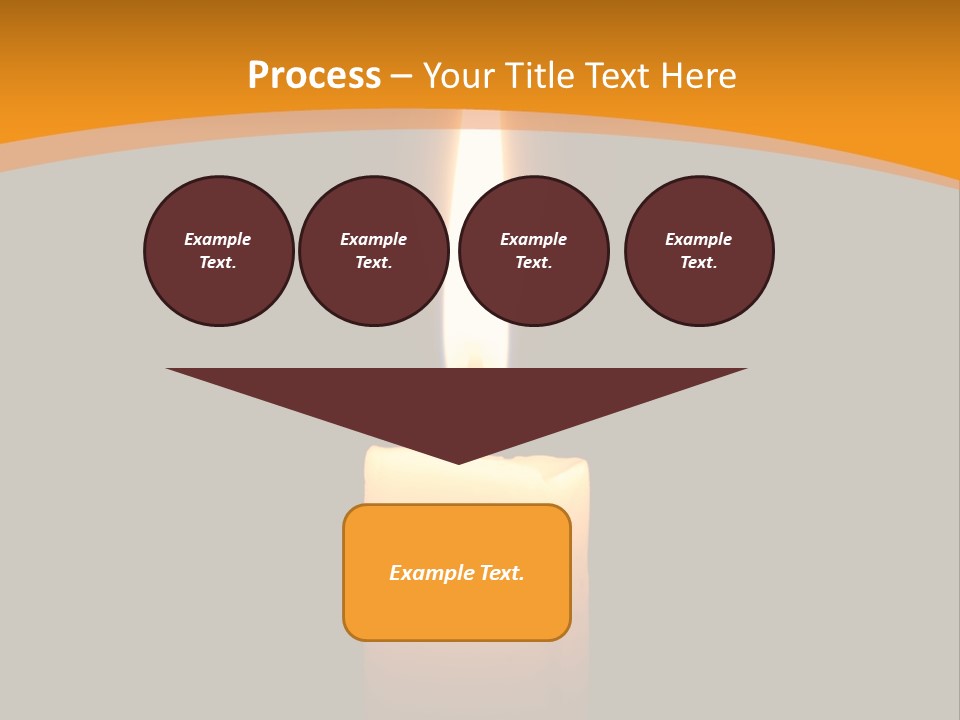 A Lit Candle With A Black Background PowerPoint Template