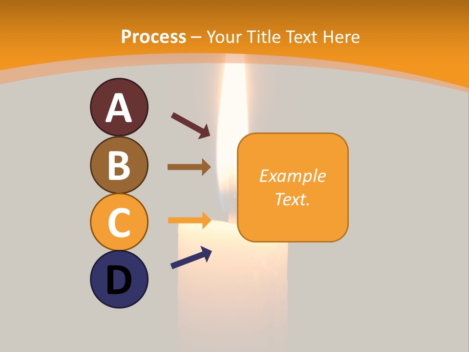 A Lit Candle With A Black Background PowerPoint Template
