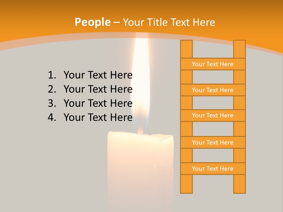 A Lit Candle With A Black Background PowerPoint Template